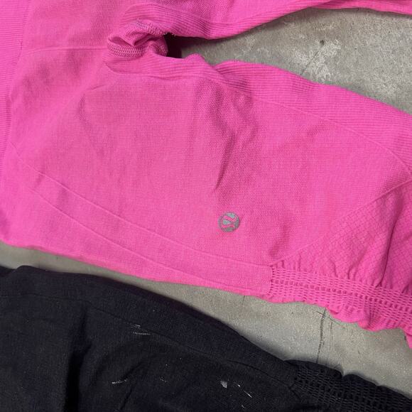 Lululemon Lot Of 2 In the Flow Crop Seamless Crop Legging Women Size 4 LW6997S - Picture 3 of 9